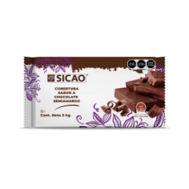 Sicao Sabor Chocolate Semi Amargo (Sucedáneo) Marqueta 5 Kg.