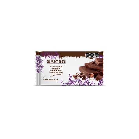 Sicao Sabor Chocolate Semi Amargo (Sucedáneo) Marqueta 5 Kg.