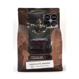 Callebaut Chocolate Saothome 70% Callets Bolsa 2.5 Kg.