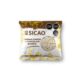 Sicao Chispas Sabor Chocolate Blanco (Sucedáneo) Bolsa 500 Grs.